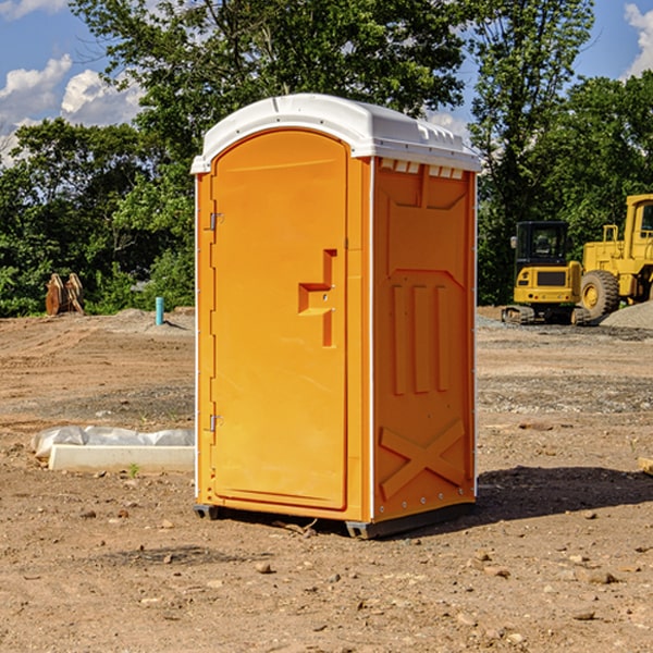 how often are the porta potties cleaned and serviced during a rental period in Mayetta Kansas